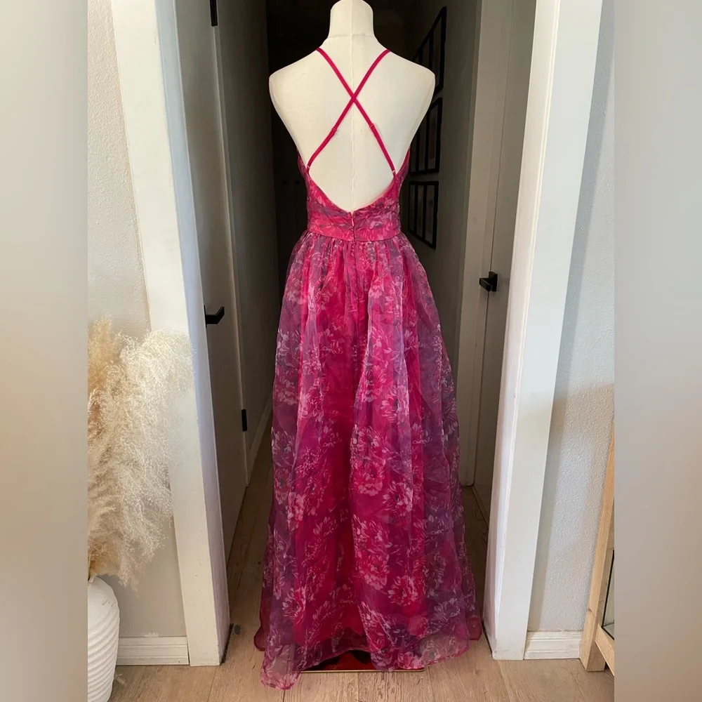 Lulu's Floral Pink Maxi Dress - Picture 9 of 10